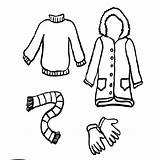 Clothes Winter Coloring Clothing Kids Season Coat Pages Childrens Drawing Print Color Getdrawings Clipartmag sketch template