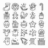 Christmas Icon Icons Set Coloring Doodles Drawing Xmas Pages Behance Easy Drawings Symbol Outline Want Show Holiday Draw Tracing Simple sketch template