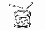 Drawing Drums Simple Drum Draw Sticks Step Easy Set Drumsticks Expand Ends Slightly Let Play Them Look They But So sketch template