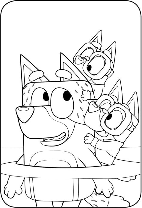 bluey coloring pages print      day