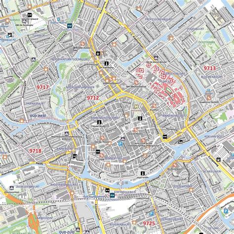 stadsplattegrond groningen vector map plattegronden collectie