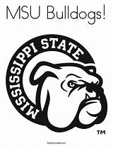 Coloring State Mississippi Bulldogs Msu Bulldog Starkville University Pages Logo Pride Football Outline Twistynoodle Bhs Print Mascot Usa Logos Color sketch template