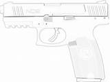 Coloring Pages Pistol Pistols Filminspector sketch template