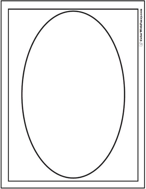 shape oval colouring pages sketch coloring page