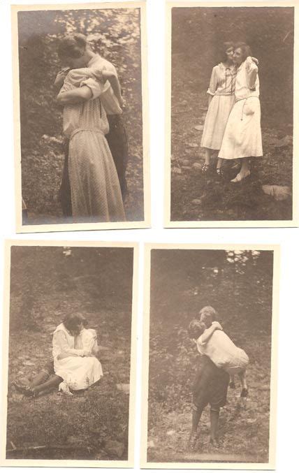 Women Kissing In The Woods Vintage Lesbian History People Woman