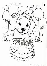 Coloring Pages Kleurplaat Puppy Hond Birthday Tumblr Print sketch template