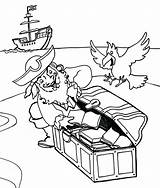 Treasure Chest Coloring Pirate Getcolorings Color Pages sketch template
