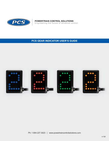 pcs gear indicator users guide manualzz