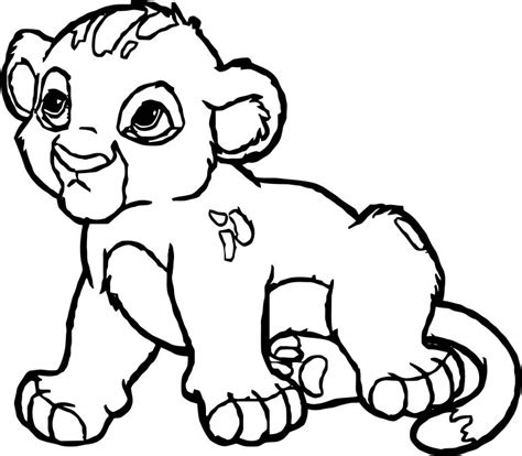 kids lion coloring page wecoloringpagecom