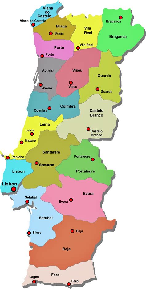 portugal karte der regionen und provinzen orangesmilecom