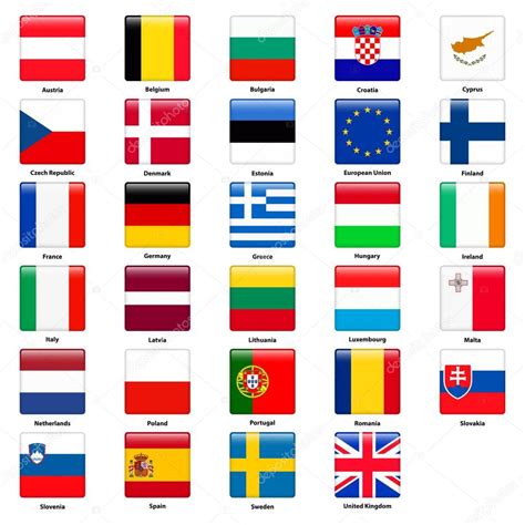 lista  imagen de fondo bandera de los paises de la union europea