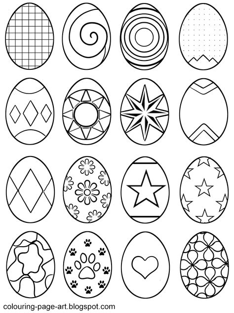 colouring page art flower power easter egg colouring page