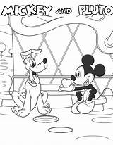 Mickey Coloring Mouse Pages Clubhouse Pluto Disney Meet Color Printable Rocks Disneys sketch template