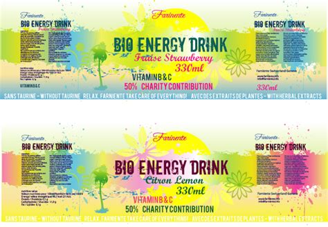 energy drink label