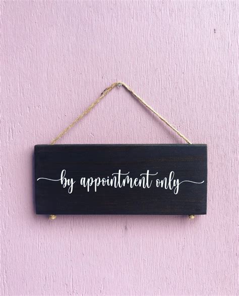 appointment  hanging sign etsy