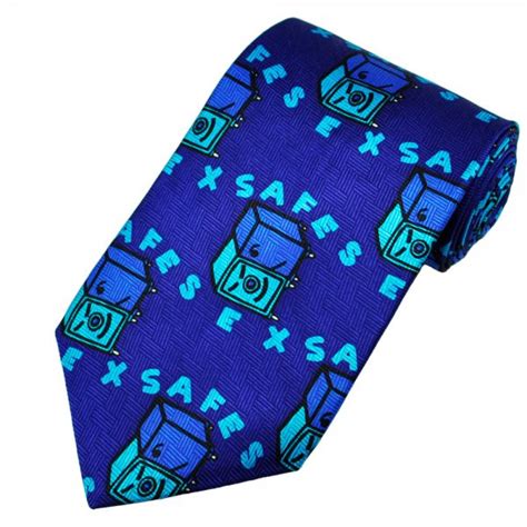 safe sex themed blue novelty tie from ties planet uk