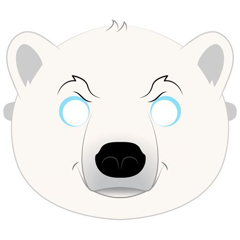 polar bear mask printables  template  pre   grade lesson