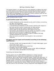 position paper template  guidancedot classification marking