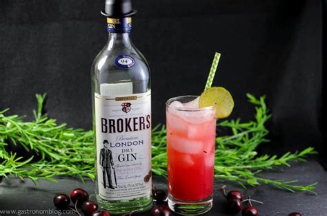 ginger cherry smash ginger gin and cherry cocktail