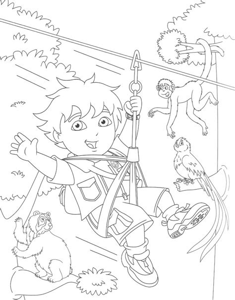 printable diego coloring pages  kids
