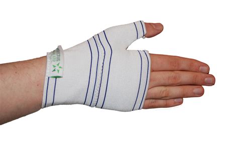 breathable white mesh wrist thumb support brace nhs medical stabiliser