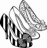 High Shoes Heel Clip Coloring Clipart Womens Digital Stamp Graphics Etsy sketch template