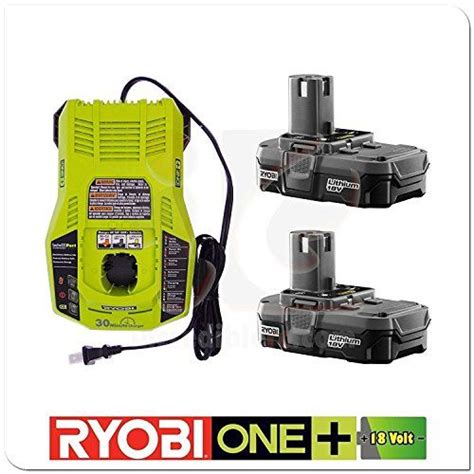 Ryobi 18v P117 Dual Chemistry Intelliport Charger And Two 18 Volt P102