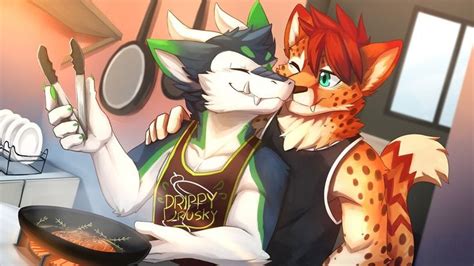 cooking   kuttoyaki furry art furry couple anthro furry