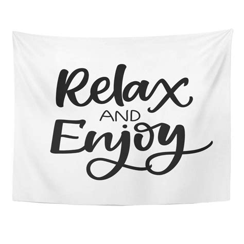 zealgned quote relax  enjoy motivational hand lettering text drawn enjoying wall art hanging