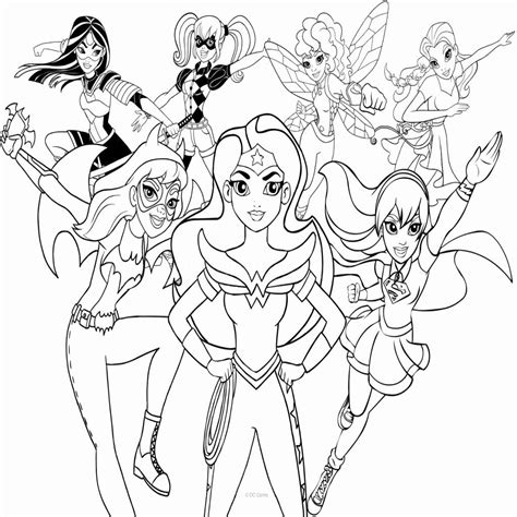 dc girls coloring pages awesome superheroes malvorlagen printables giap