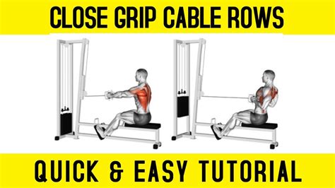 close grip seated cable row exercise tutorial youtube