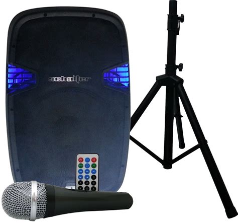 bocina amplificada   pedestal  microfono bluetooth  en mercado libre