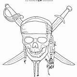 Caribbean Pirates Drawing Logo Skull Disney Coloring Pages Drawings Getdrawings sketch template