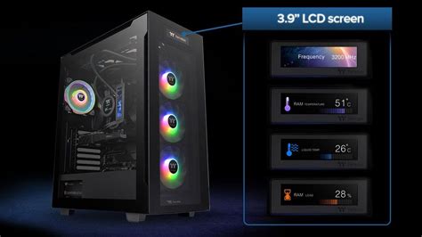 thermaltake reveals pc case  front panel lcd display toms hardware