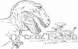 Rex Coloring Jurassic Park Color Pages sketch template