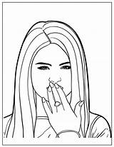 Selena Gomez Coloring Pages Printable Drawing Cartoon Popular Colouring Getdrawings Library Clipart Coloringhome sketch template