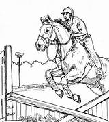Paard Ruiter Springen Hindernis Downloaden sketch template
