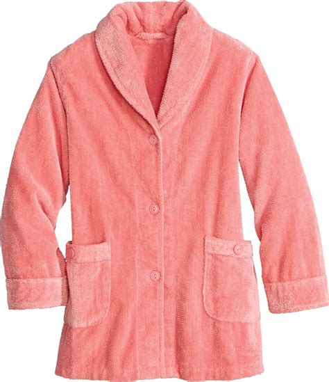 classic chenille button front bed jacket jackets chenille womens robes