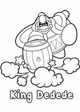 Kirby Dedede Scribblefun Knight Meta Coloringfolder sketch template