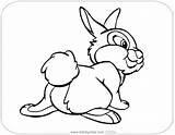 Thumper Coloring Bambi Disneyclips sketch template