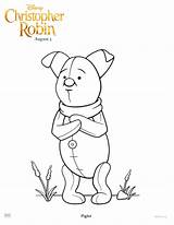 Christopher Pooh Winnie Colouring Activity sketch template