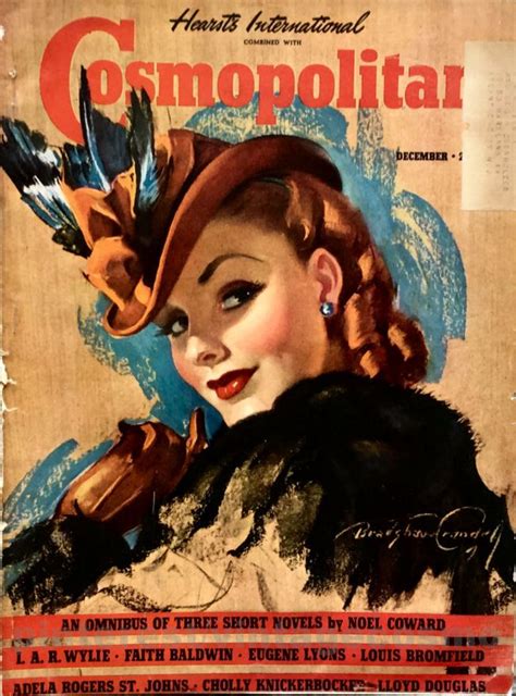 cosmopolitan magazine december 1939 model phyllis brown with red hair artist coquette