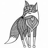 Mandala Fox Sheets sketch template
