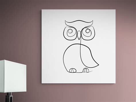 printable   art  owl minimalist   drawing  etsy