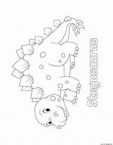 Stegosaurus sketch template