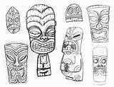Coloring Pages Tiki Printable Mask Popular sketch template