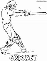 Cricket Coloring Pages Game Colorings Print sketch template