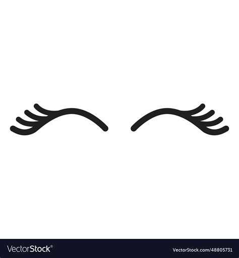 eye lashes unicorn stroke royalty  vector image