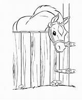 Coloring Pages Horse Stable Barn Horses Printable Doghousemusic Kids sketch template