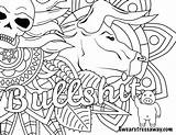 Coloring Pages Swear Adult Printable Word Words Tie Dye Adults Colorings Only Getcolorings Getdrawings Color Print Books sketch template